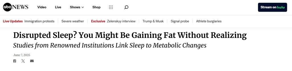 Sleep and Weight Gain